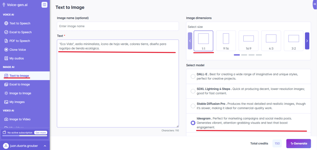 como usar ideogram en voice gen