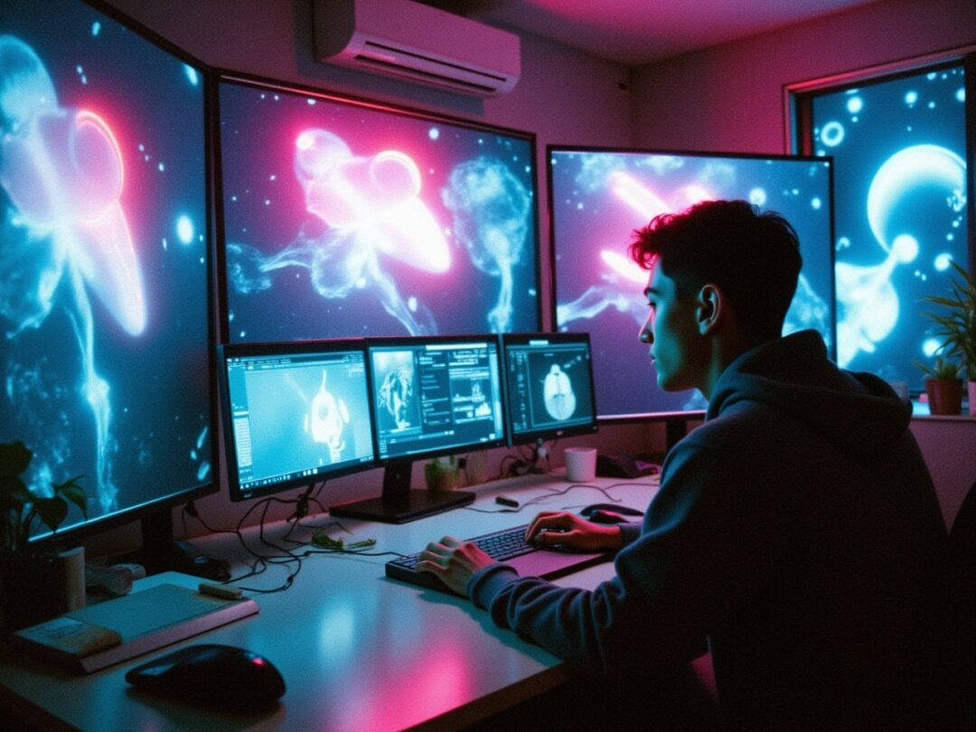 "Explore a powerful RunwayML alternative for creating stunning AI-generated visuals. Experience a futuristic creative workspace with cutting-edge tools for designers and artists."